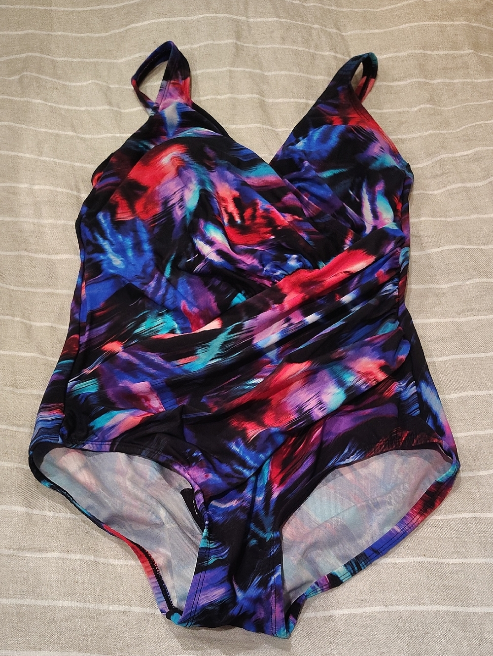 Miraclesuit Multicolor Abstract Brushstroke One-Piece Swimsuit